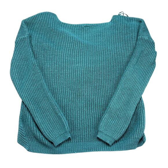 Blue Blush Wrap Knit Sweater Women's Size S Long Sleeve - Picture 2 of 6